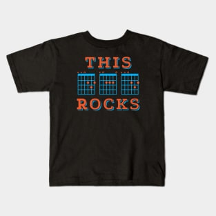 This Dad Rocks Guitar DAD Chords Tab Kids T-Shirt